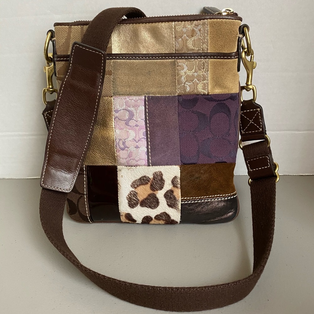 Coach Patchwork Swingback Crossbody Purse F10514 - image 1